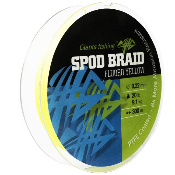 Giants fishing splétaná šňůra spod braid fluoro yellow 300 m - 0