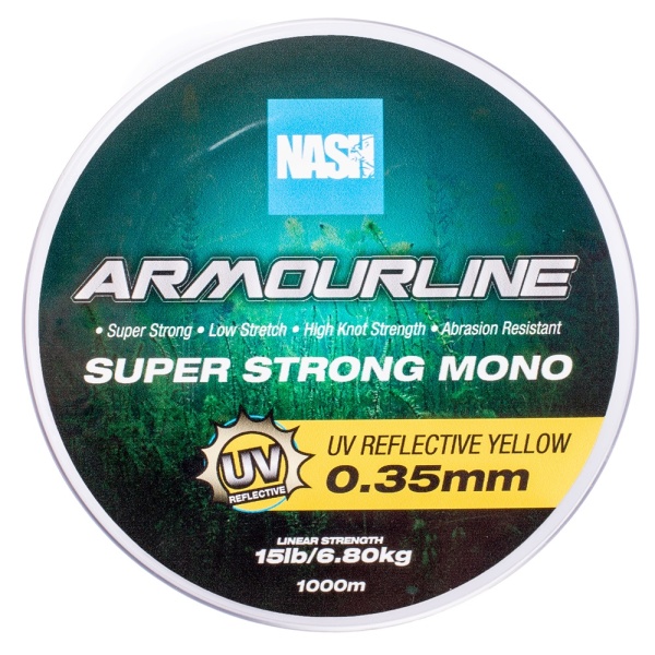 Nash vlasec armourline super strong mono uv yellow 1000 m - 0