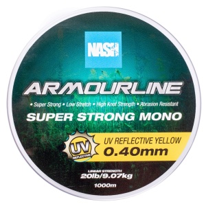 Nash vlasec armourline super strong mono uv yellow 1000 m - 0