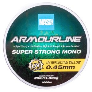 Nash vlasec armourline super strong mono uv yellow 1000 m - 0