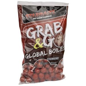 Starbaits boilies g&g global strawberry jam - 10 kg 20 mm