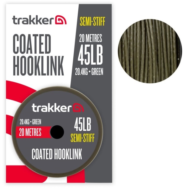 Trakker návazcová šňůra semi stiff coated hooklink 20 m - 45 lb 20