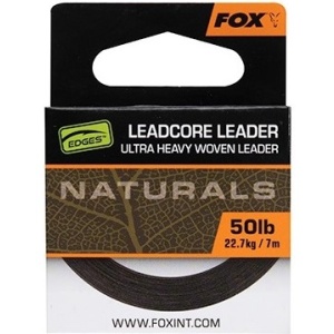 Fox olověná šňůra naturals leadcore - 50 lb 25 m