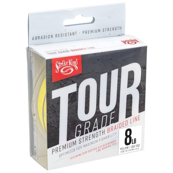 Strike king splétaná šňůra tour grade blade yellow - 8 lb 0