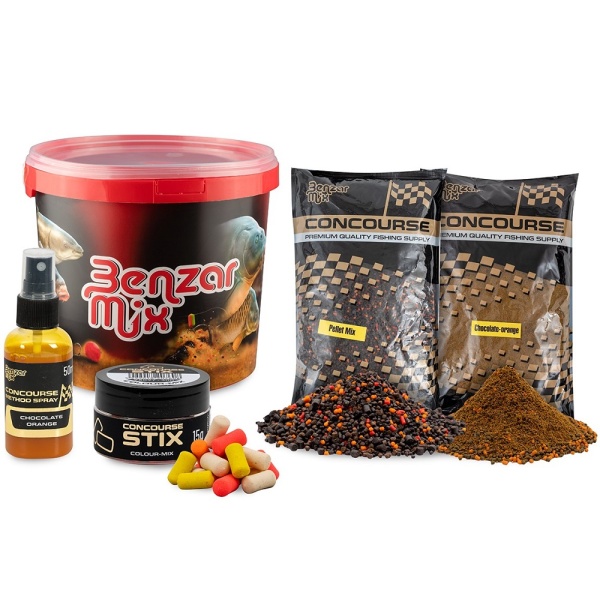 Benzar mix směs pelet + method mix + kbelík