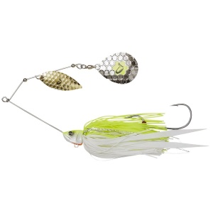 Savage gear třpytka da bush spinnerbait sinking yellow white silver - 21 cm 55 g