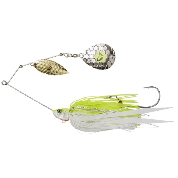 Savage gear třpytka da bush spinnerbait sinking yellow white silver - 21 cm 55 g