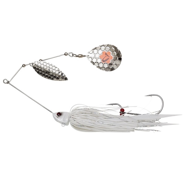 Savage gear třpytka da bush spinnerbait sinking white silver - 21 cm 55 g