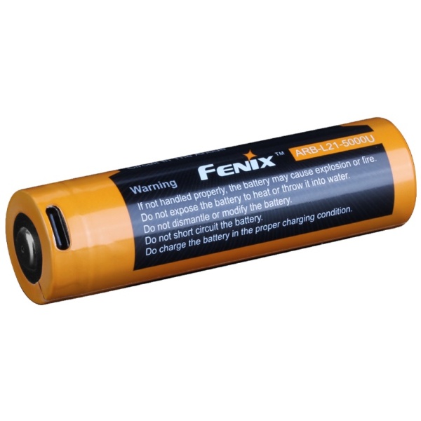 Fenix dobíjecí baterie 21700 5000 mah s usb-c li-ion