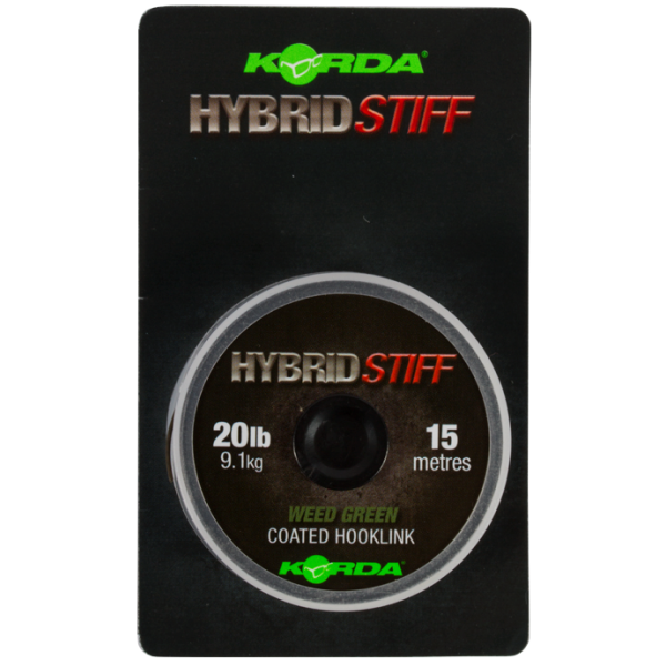 Korda návazcová šňůra hybrid stiff 20 lb 15 m - gravel brown