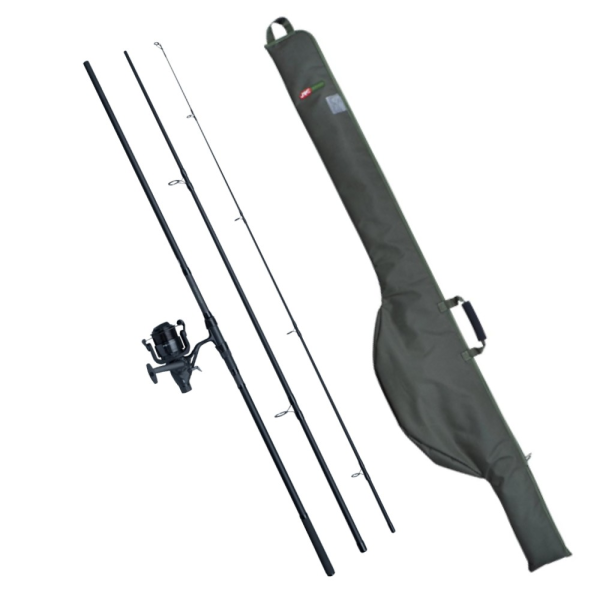 Jrc prut defender 12 ft 3 lb 3-díl combo + naviják cr10000 fs + obal na prut