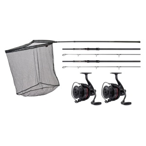 Jrc set prutů rova lt 2 rod kit 1+1 + 2 navijáky rova rv7000 + podběrák 40"