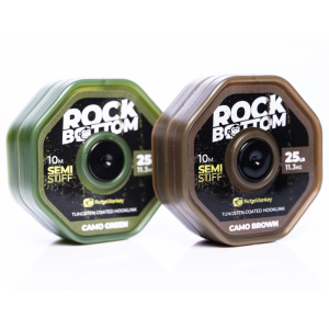 Ridgemonkey návazcová šňůrka rock bottom tungstenem potažená soft coated 10 m  25 lb - nos-nosnost 11