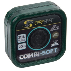 Carp spirit návazcová šňůra combi soft camo green 20 m-nosnost 25 lb