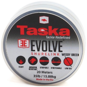 Taska evolve shurelink - návazcová šňůrka s potahem brown 20 m-nosnost 35 lb