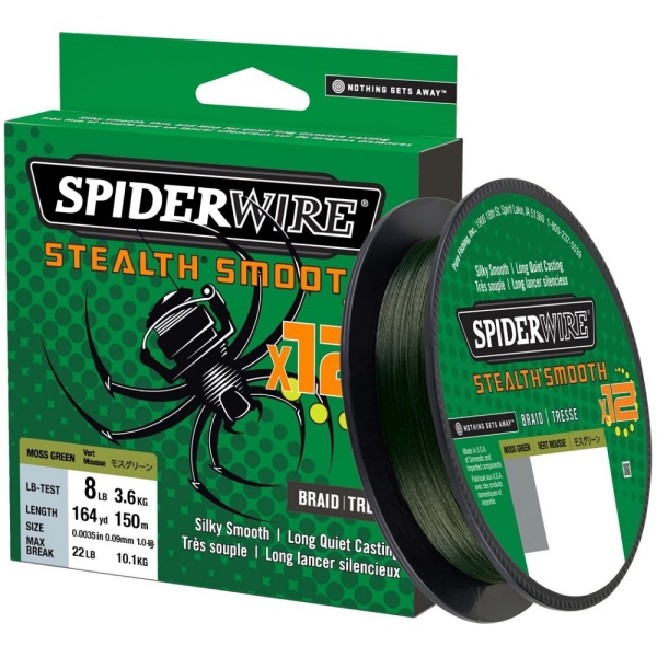 Spiderwire splétaná šňůra stealth smooth 12 zelená 150 m - 0