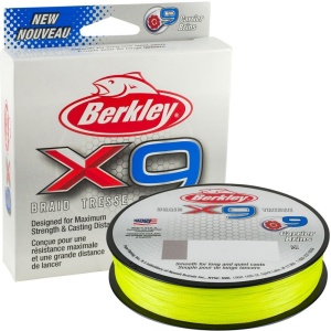 Berkley splétaná šňůra x9 fluro green 150 m-průměr 0