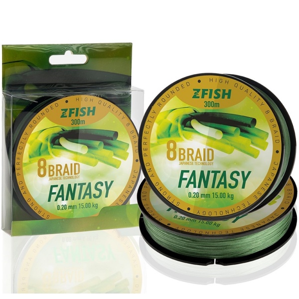 Zfish splénaná šňůra fantasy 8 braid 300 m - 0