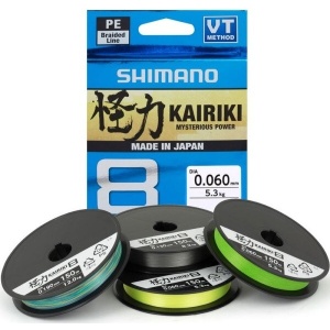 Shimano splétaná šňůra kairiki 8 zelená 150 m - průměr 0