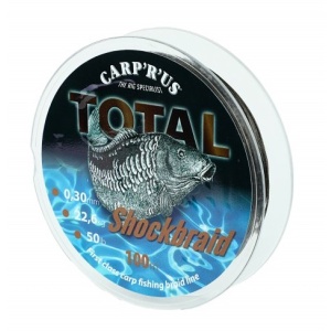 Carp´r´us splétaná šňůra total shock braid 100 m hnědá - průměr 0