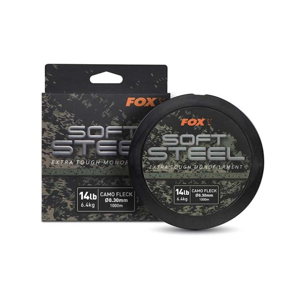 Fox vlasec soft steel fleck camo mono 1000 m - průměr 0