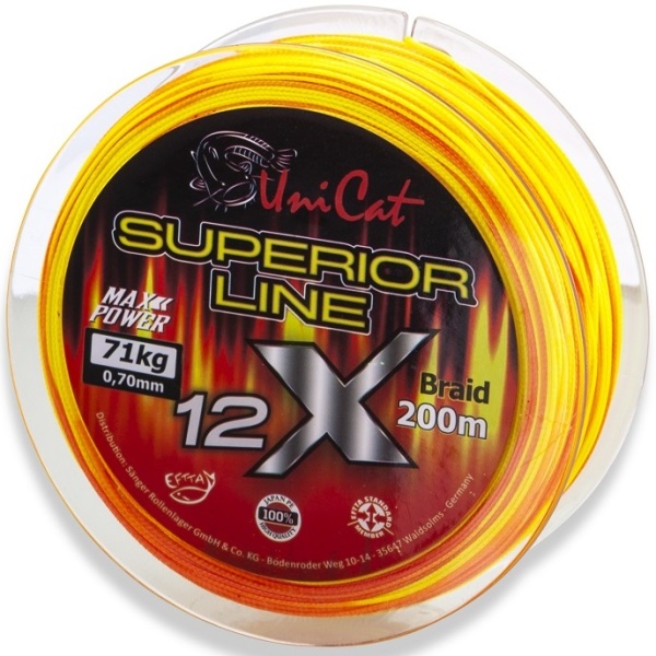 Uni cat splétaná šňůra 12 x superior line 200 m - 0