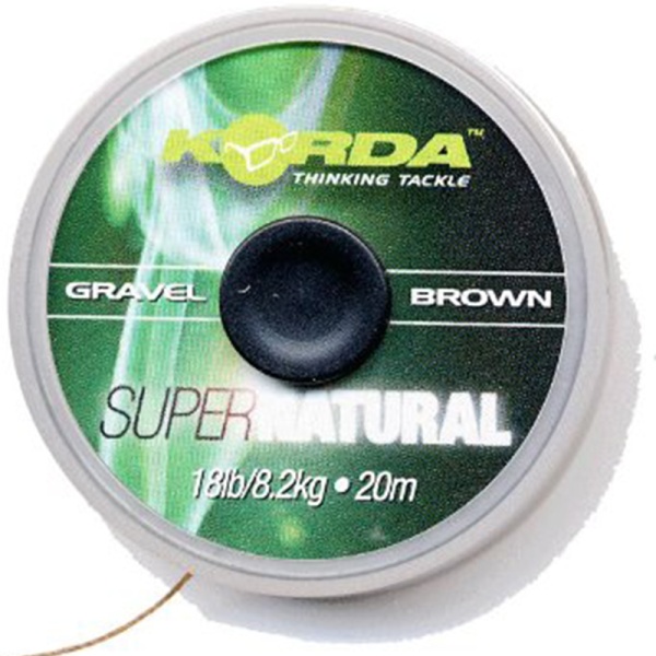 Korda návazcová šňůra super natural gravel brown-průměr 18 lb