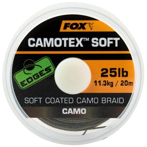 Fox návazcová šňůrka edges camotex soft 20 m-průměr 20 lb / nosnost 9