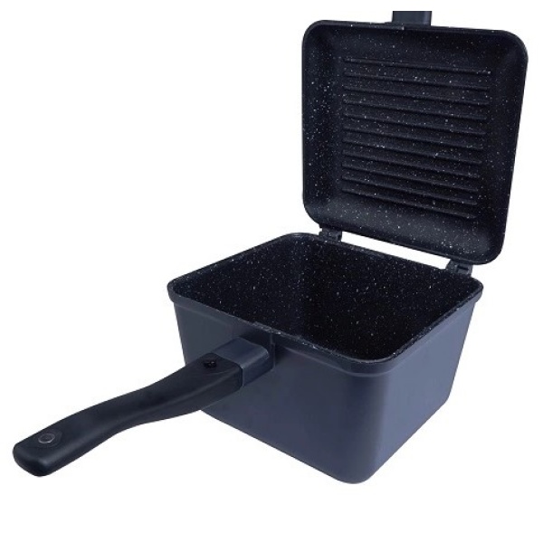 Ridgemonkey pánev connect deep pan and griddle granite edition