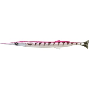 Savage gear gumová nástraha 3d line thru needlefish pulse tail pink barracuda - 30 cm 66 g