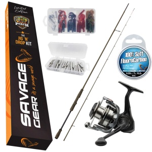 Savage gear set prutu perch academy kit 3 the jig n drop kit 2