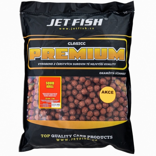 Jet fish boilie premium clasicc 5 kg 24 mm - squid / krill