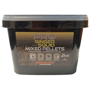 Starbaits pelety pro ginger squid mixed 2 kg