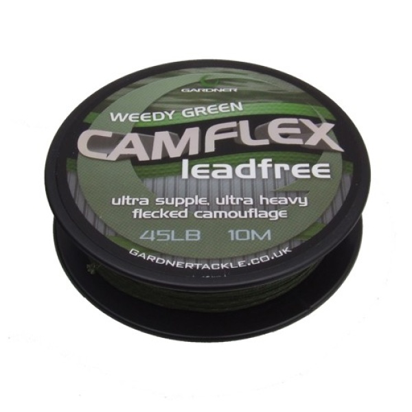 Gardner bezolovnatá šnůrka camflex leadfree 10 m - weedy green - 65 lb