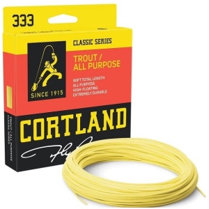 Cortland muškařská šňůra 333 classic trout all purpose freshwater yellow 90 ft - wf3f