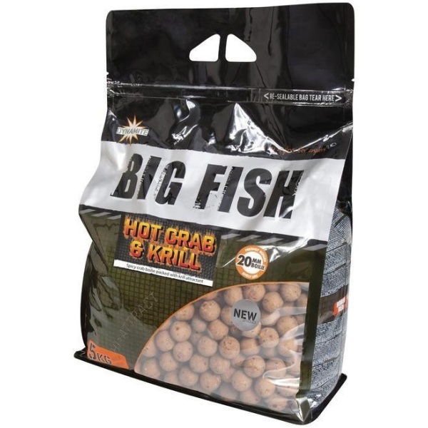 Dynamite baits boilies big fish hot crab krill - 5 kg 20 mm