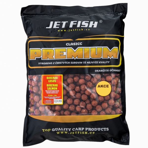 Jet fish boilie premium clasicc 5 kg 24 mm - biocrab / losos