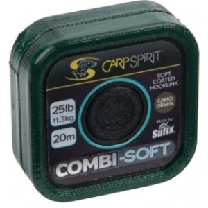 Carp Spirit Šňůra Combi Soft Coated Braid Camo Green 20m - 35lb