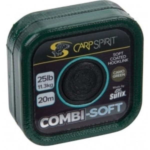 Carp Spirit Šňůra Combi Soft Coated Braid Camo Green 20m - 35lb