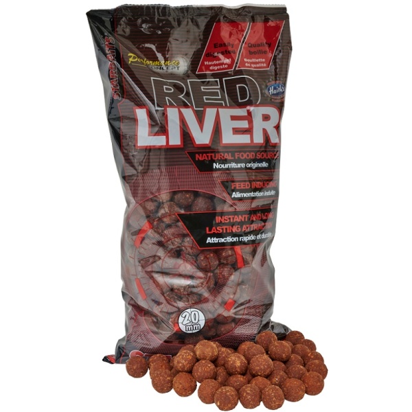 Starbaits boilie red liver - 2 kg 14 mm