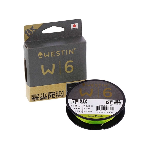 Westin Šňůra W6 8 Braid Lime Punch 135m - 0