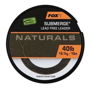 Fox Šňůra Bez Olověného Jádra Naturals Leader 10 m - 40lb