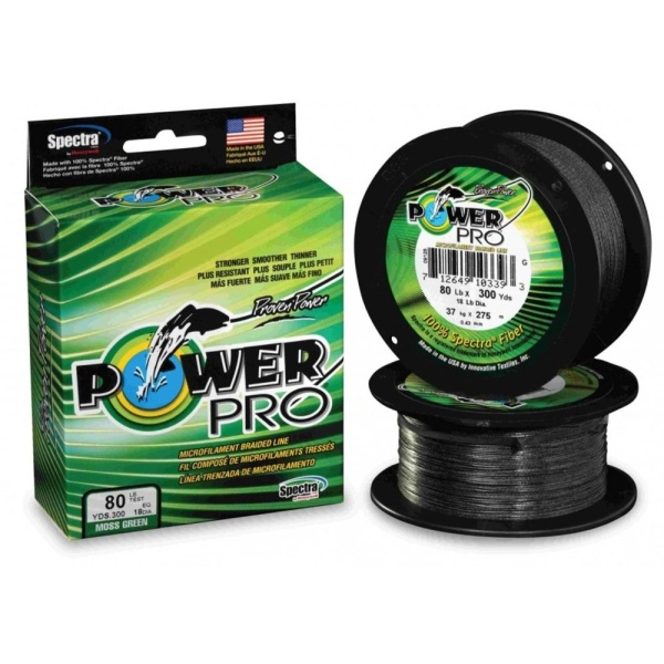 PowerPro Pletená Šňůra PowerPro Moss Green - 0