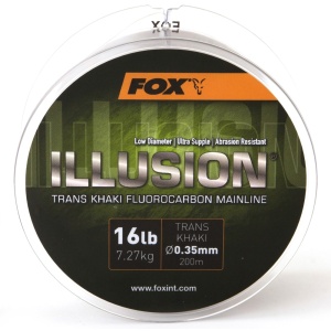 Fox Fluorocarbon Illusion Mainline Trans Khaki 200m - 0.35mm 16lb/7.27kg