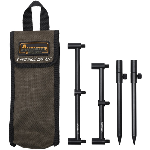 Prologic set vidliček a hrazd avenger rod buzz bar kits carrycase 2