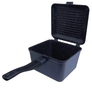 Ridgemonkey pánev connect deep pan and griddle xl granite edition