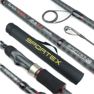 Sportex prut black pearl maxx travel saltwater 4-díl 2