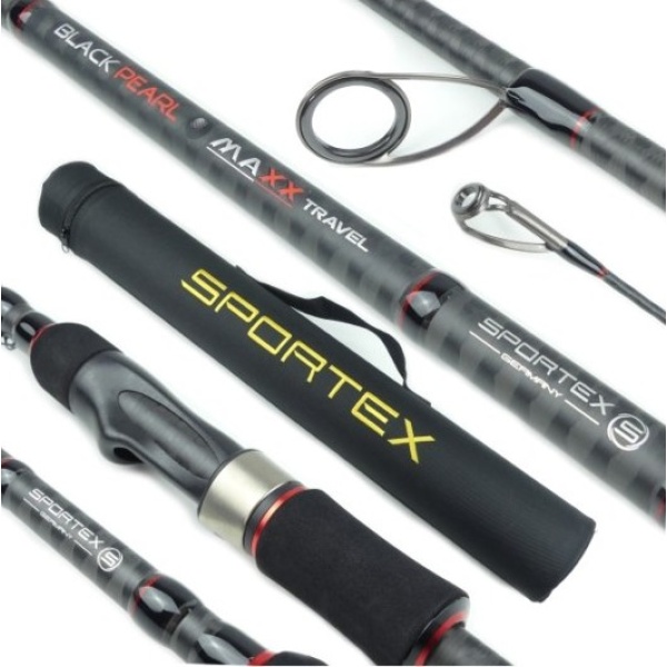 Sportex prut black pearl maxx travel saltwater 4-díl 2