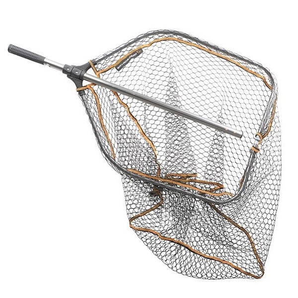 Savage gear podběrák pro tele folding rubber large mesh-velikost l (rozměr 65x50 cm)